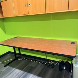 Office Desk And Wall Cabinets 