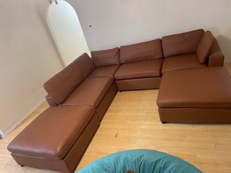 Faux Leather Sectional