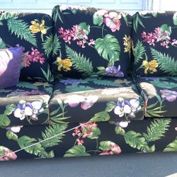 Rattan Floral Soda Bed