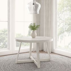 Coastal Wood Round Dining Table 47"