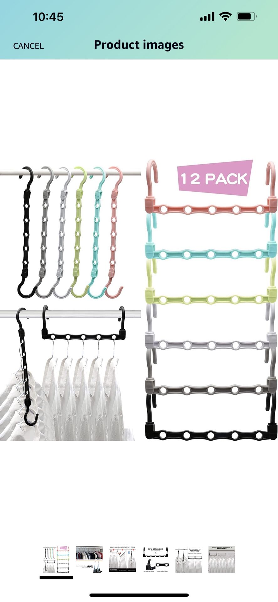 Closet Organizers and Storage,12 Pack Sturdy Closet Organizer Hanger for Heavy Clothes,