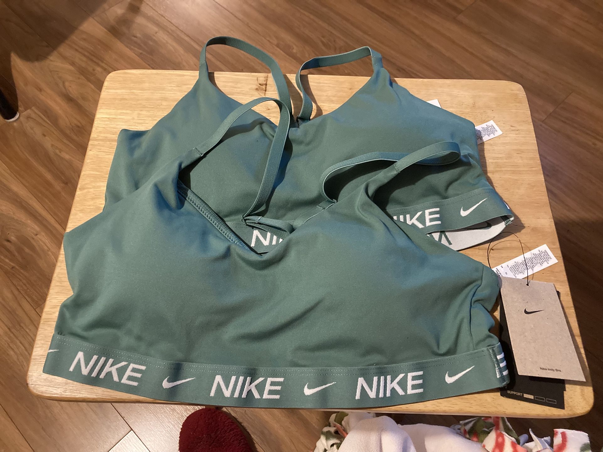 2 New Nike Green Sports Bras Both Size Xl … Read Description