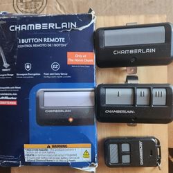 3 CHAMBERLAIN Garage Door Remotes