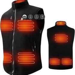 ARRIS Fleece Heated Vest for Men with Battery Pack Included, Size Adjustable 8 Heating Zones