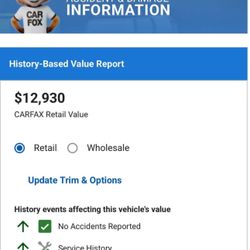 Vehicle History Report