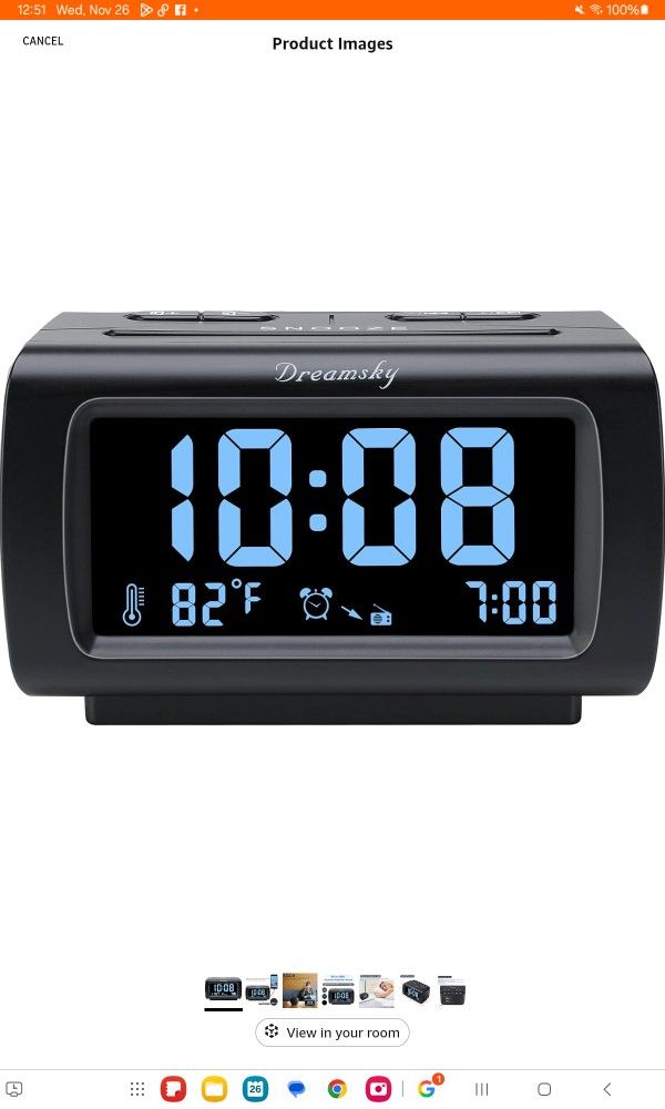 Alarm Clock Radio For Bedrooms With Battery Backup And USB Port (42)