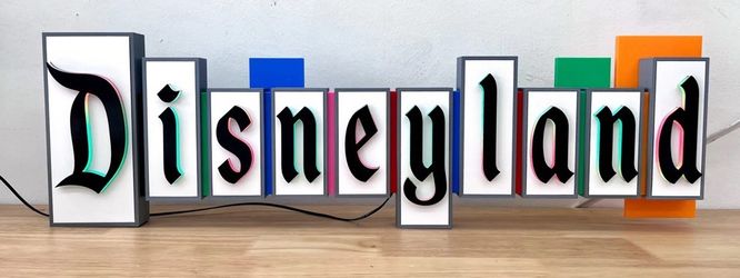 Light up vintage Disneyland sign