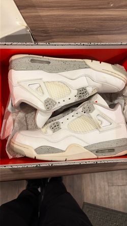 Air Jordan 4 White Cement Sneakers