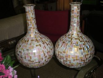 2 piece vase set Cut Glass Design