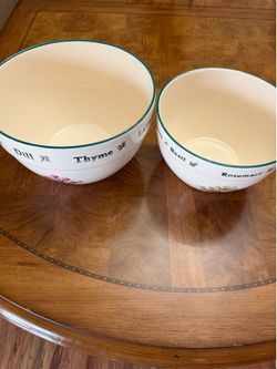 Set of 2 mixing / salad / pasta bowls