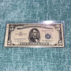 Old 5$ bill