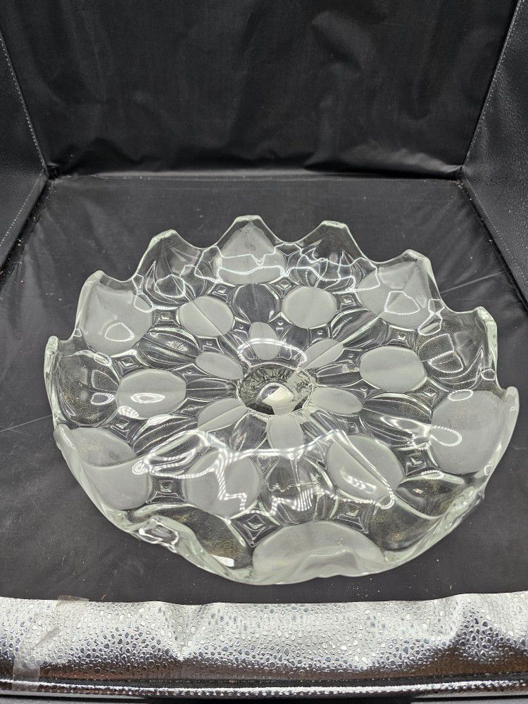 Crystal Glass Flared Cake Plate 