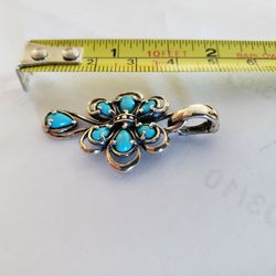 Carolyn Pollack Turquoise SS Pendant 