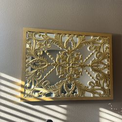 Carved Wood Mirror