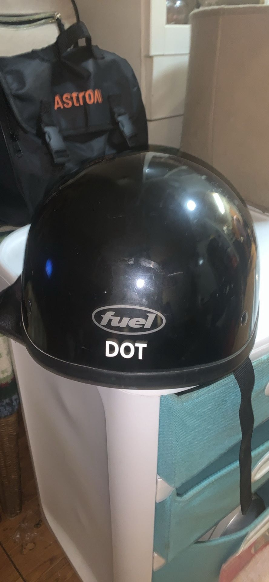 Fuel DOT-approved motorcycle half helmet.