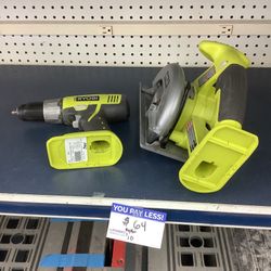 Ryobi Drill And Saw Set 