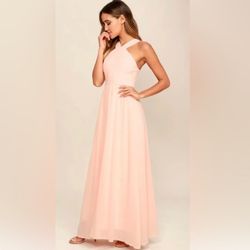 Lulu’s Air Of Romance Halter Maxi Dress