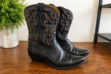 Billy Martin’s Stallion Black Leather Western Cowgirl / Cowboy Boots