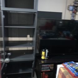 Black Bookshelf 7O1/2  Height Wide 29   5 Shells and Each Side  