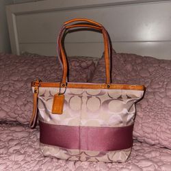NEW Vintage Coach Pink Tote Bag 