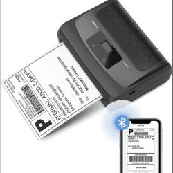 Bluetooth Thermal Label Printer - 4x6 Label Printer for Small Business Shipping Packages - Portable Printer Wireless Printer for iPhone, Android 