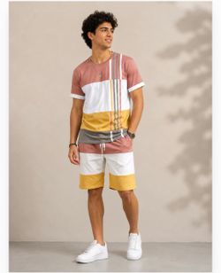 Men’s Colorblock 2-Piece Summer Set
