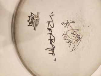 Riff Raff Signed Drum Head