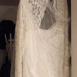 Vintage wedding dress in plastic