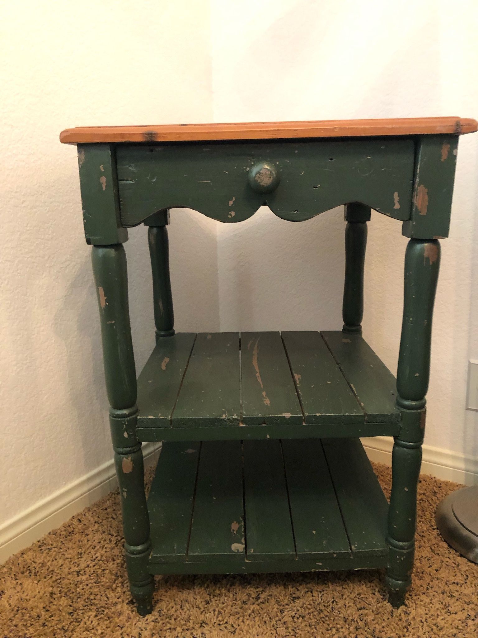Handcrafted Spanish TV Table - Antique