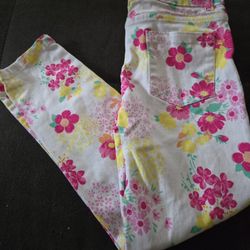 Girls 7/8 Floral Print Pants