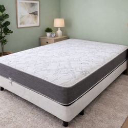 New Queen Mattress And Box Spring 2 Pc  Bed Frame Is Not Included 
