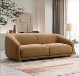 Modern brown boucle Sofa