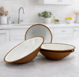 International Tableworks Terra Nova Set of 4 Coupe Soup Bowls 8 1/8” China