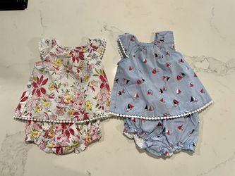 NAUTICA 2pc sets - 3/6months super cute easy with pom Pom details