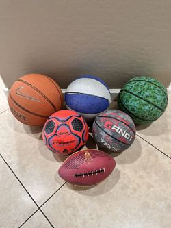 Basketballs, Football, Soccer Ball 