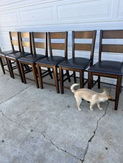 6 Sillas De Pura Madera