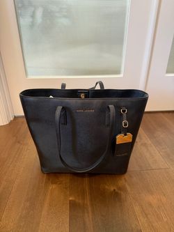 Marc Jacobs Black Saffiano Leather Large Tote Shoulder Bag