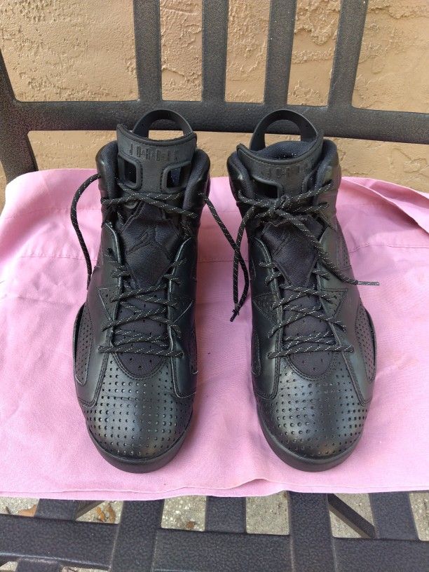 Men's Air Jordan 6 Black Size 12