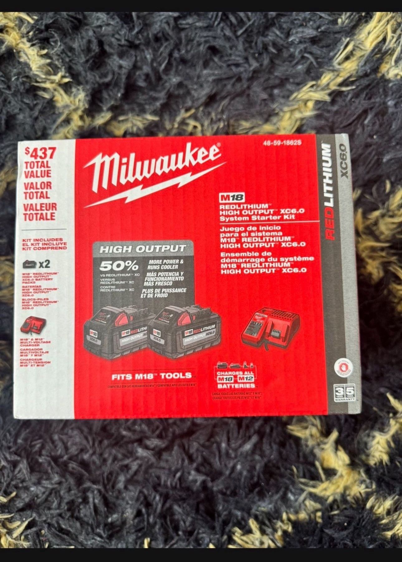 🔥 Milwaukee Starter Battery Kit (48-59-1862S) $195 each