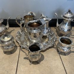 Antique Silver plated Tea Set $370