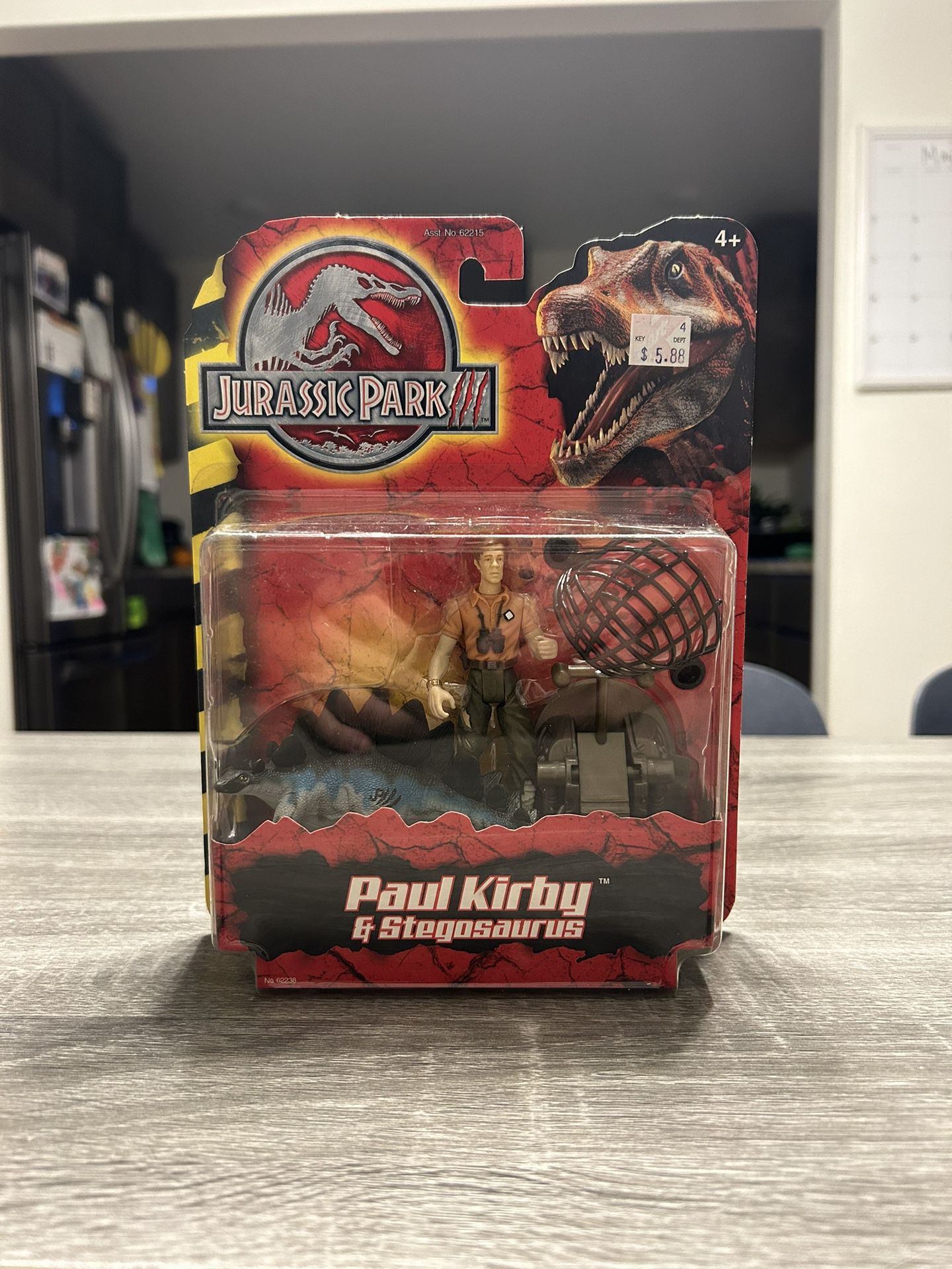 Paul Kirby & Stegosaurus Jurassic Park 3 NIB Figure (Hasbro, 2000)