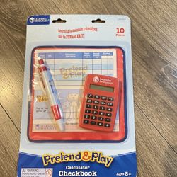 NEW-Learning Resources Pretend & Play Calculator Checkbook