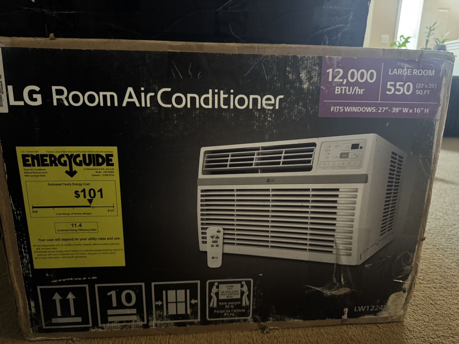 LG Room Air Conditioner 12,000 BTU/Hr
