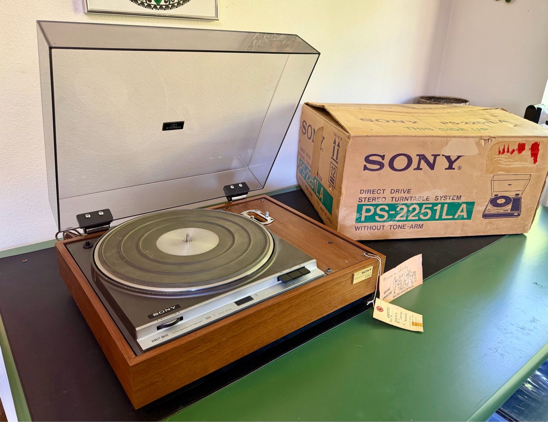 NOS 1970’s Sony PS-2251LA Direct Drive Top of the line Turntable
