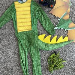 Halloween costume monster jam dragon dinosaur boy unisex kid truck mask wings large size 10 scary 