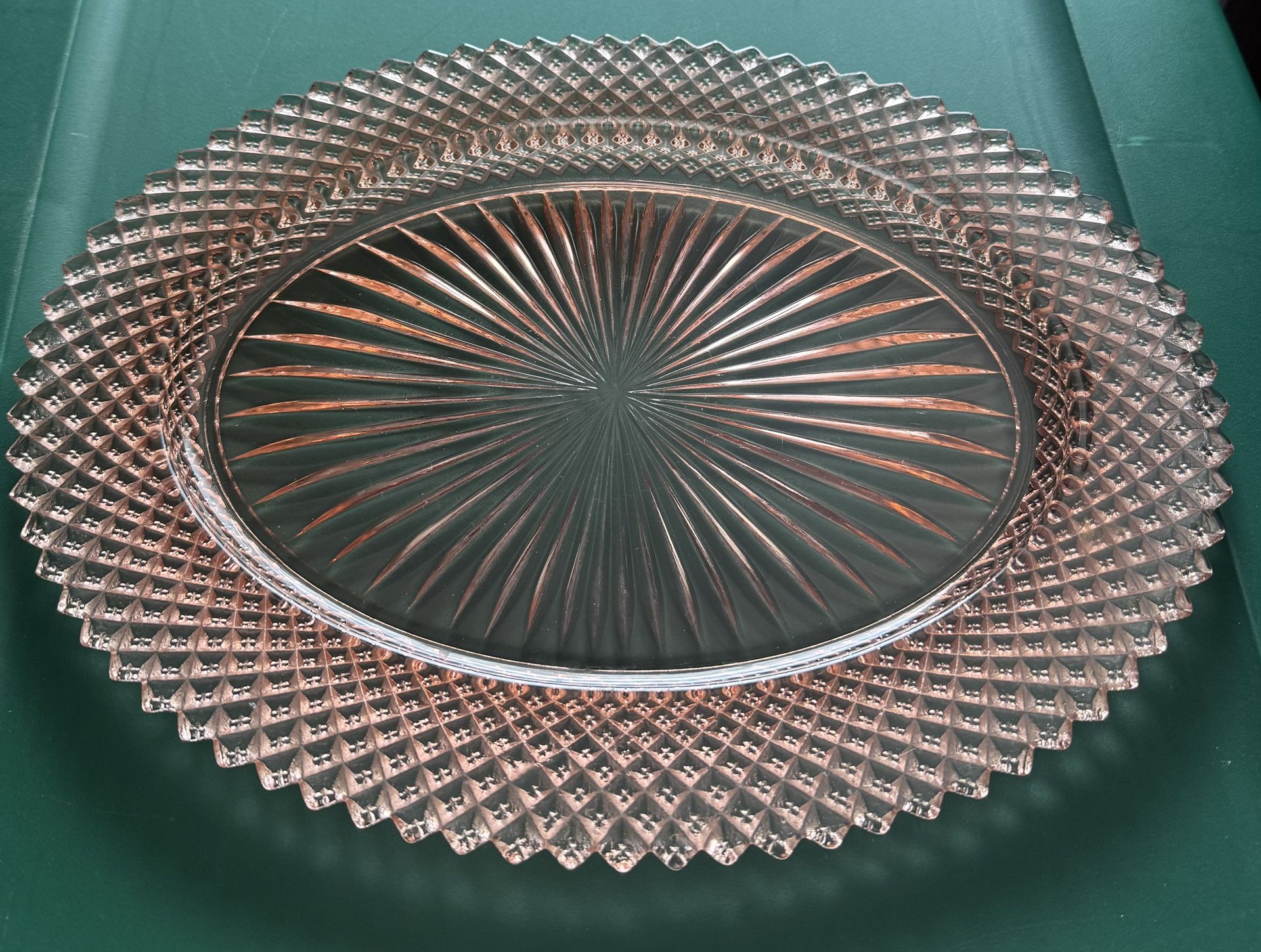 Pink Depression Glass Serving Dish