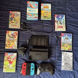 Nintendo Switch Console + Controller + Video Games