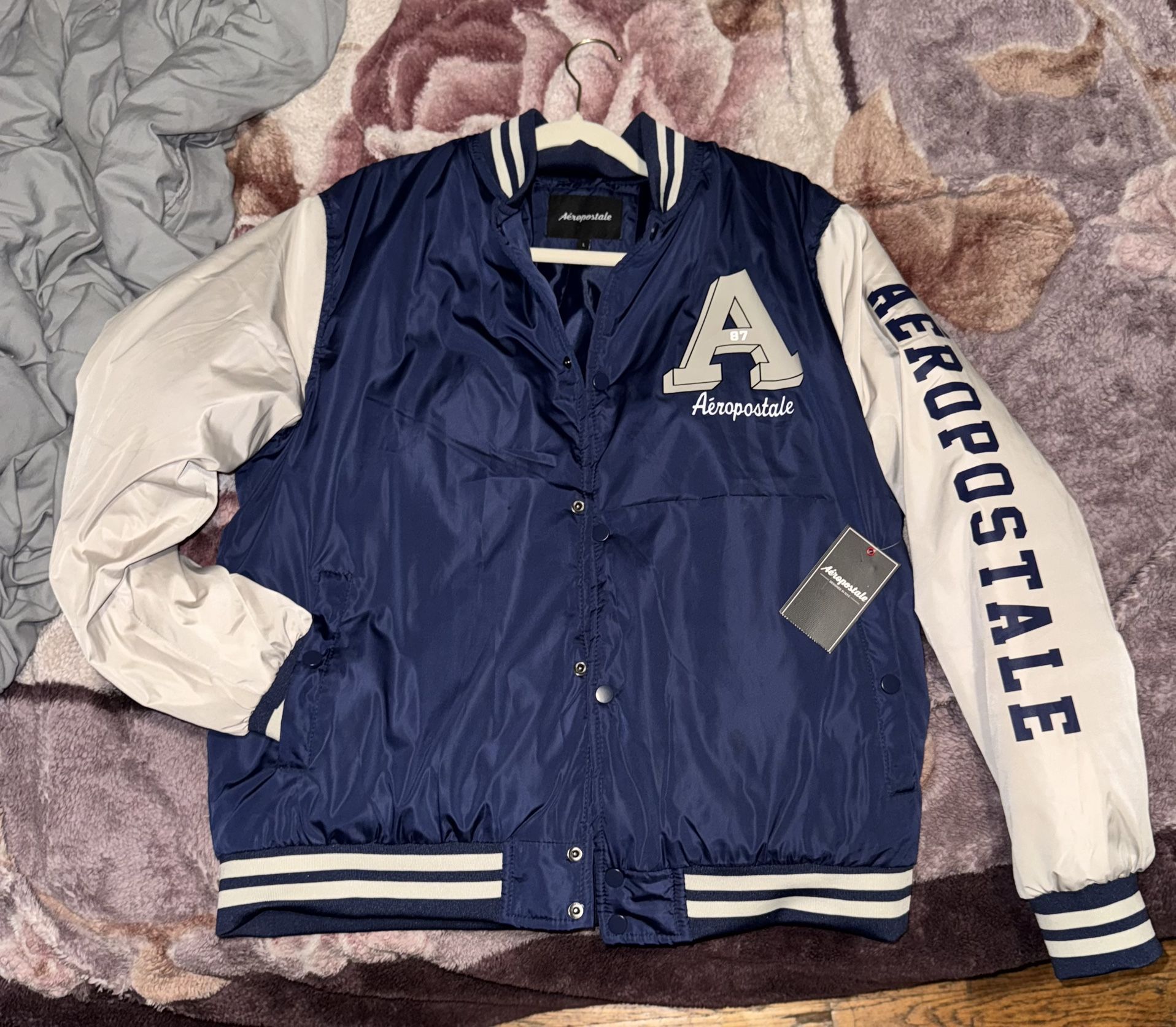 Aeropostale Men’s Varsity Bomber Jacket L