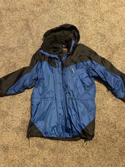 Men’s Stearns rain jacket size large blue and black