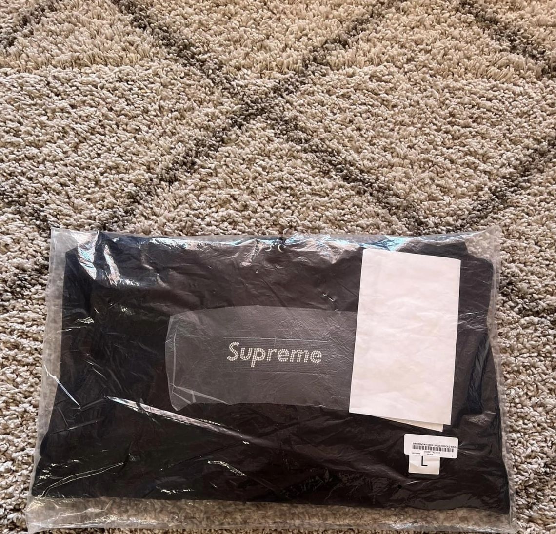 Supreme Swarovski Box Logo Hooded Sweatshirt Black